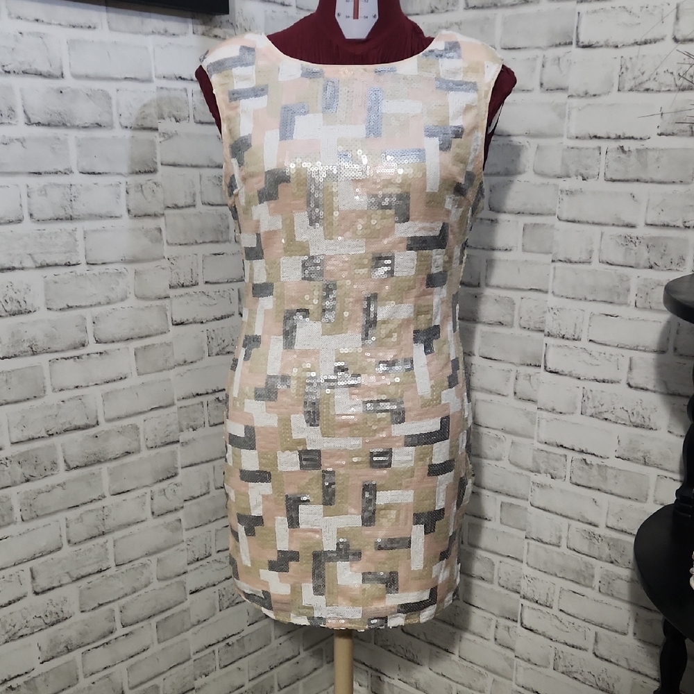 ark & co SZ L Backless Sequin Dress